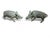 Exceptional pair of warthog sculptures cast in bronze in Italy during the 1950s. Executed with remarkable realism and...