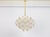 Metal Large Frosted Glass and Brass Chandelier attributed to Kinkeldey, Germany, 1970s For Sale - Image 7 of 14