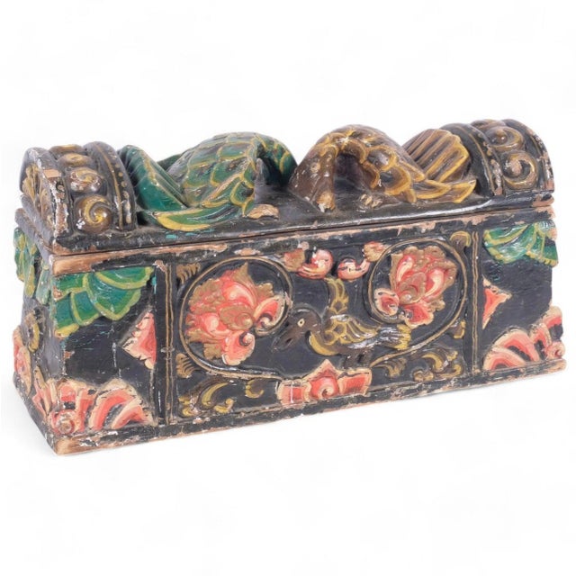 Rustic Table-Top Balinese Dowry Chest, 1800s For Sale - Image 3 of 3