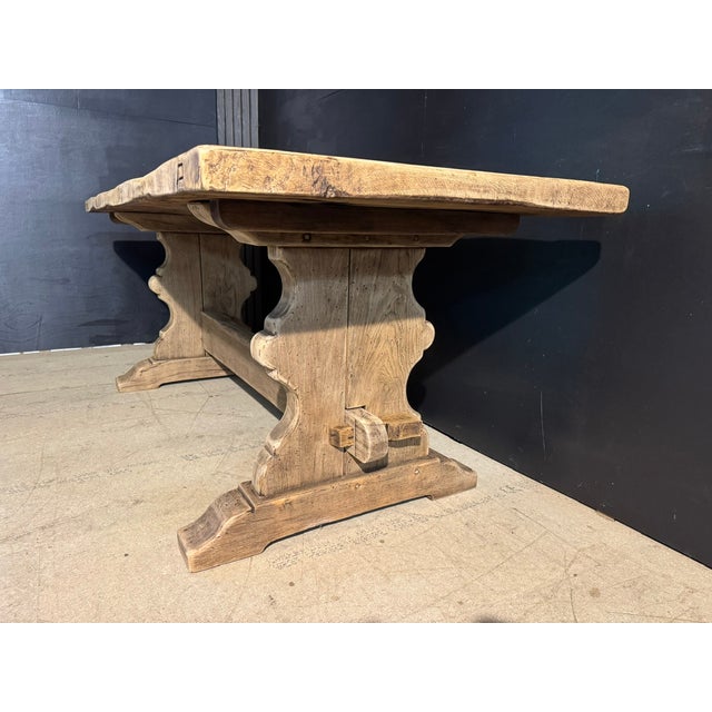 Farmhouse Oak Dining Table, 1930 For Sale - Image 9 of 14