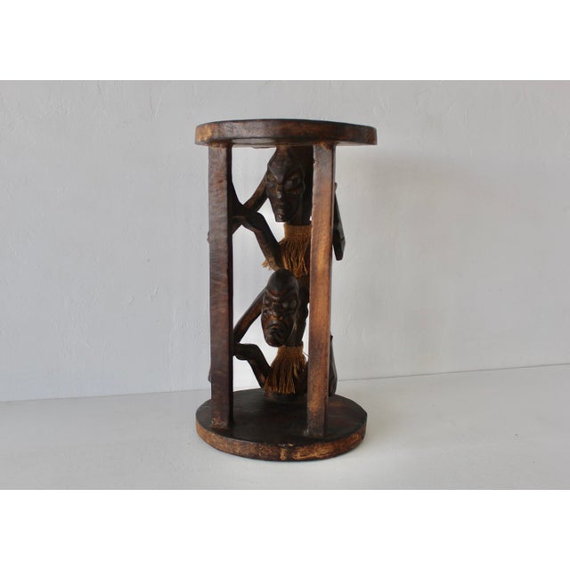 Vintage African Figural Carved Tables-a Pair For Sale - Image 9 of 18