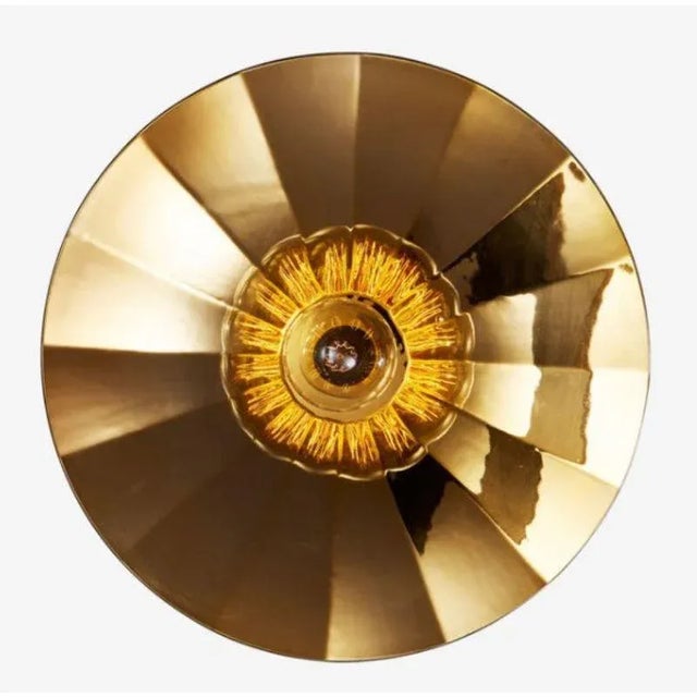 Zénith fractale wall light, large by radar design: bastien taillard materials: thermoformed gold glass, structure in solid...