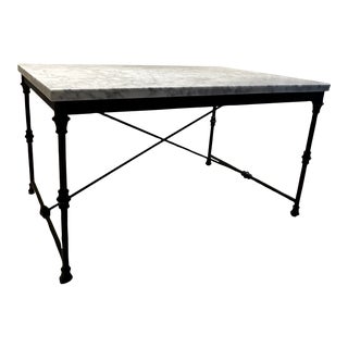 Crate & Barrel French Marble Table For Sale