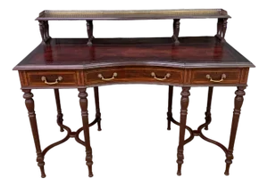 Inlaid Mahogany Writing Desk by Collinson and Lock, 1885