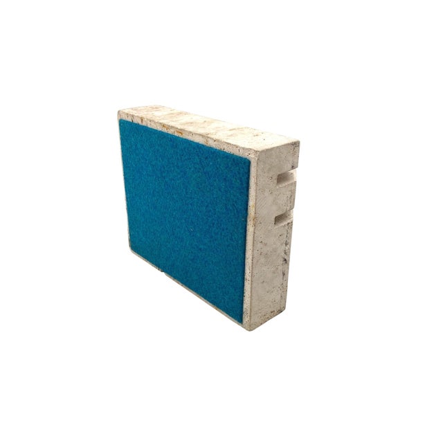 Enzo Mari Travertine Desk Organizer, Fratelli Mannelli Italy 1970s For Sale - Image 12 of 12