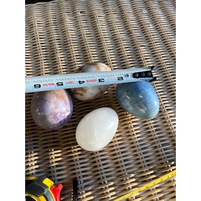 1970s Collection of Italian Vintage Marble Eggs- Set of 4 For Sale - Image 5 of 6