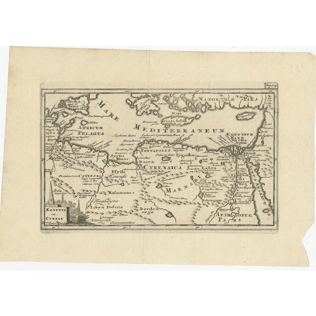 Antique Map of the Region Between the Gulf of Lybia and the Red Sea by Aeg, 1729 For Sale - Image 6 of 7