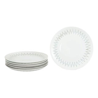 Salad and Dessert Plates in Porcelain by Friedl Holzer-Kjellberg for Arabia, 1970s, Set of 6 For Sale