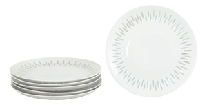 Salad and Dessert Plates in Porcelain by Friedl Holzer-Kjellberg for Arabia, 1970s, Set of 6