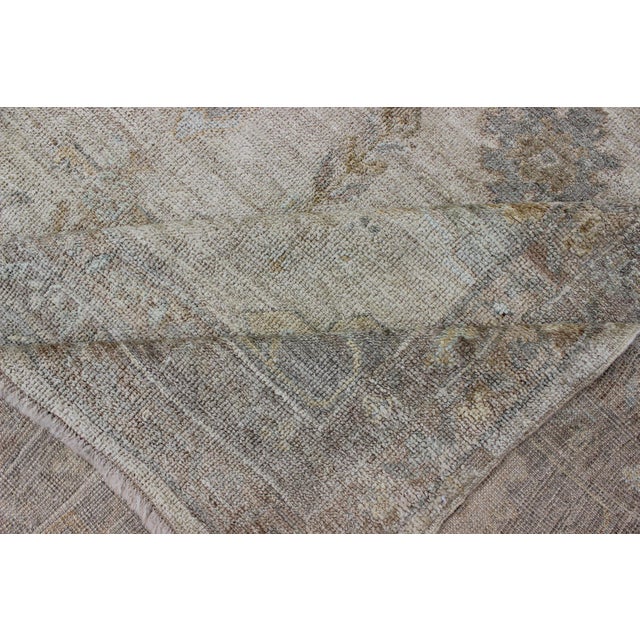 Turkish Angora Oushak Rug With All-Over Vining Floral Design Keivan Woven Arts 11'8 X 15'1 For Sale - Image 14 of 15