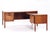 Beautiful 1960s Jens Rinsom Executive Corner Desk with return in a rich walnut. In good vintage condition with age...