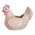Vintage Mid 20th Century Speckled Pink Ceramic Chicken/Hen Planter For Sale