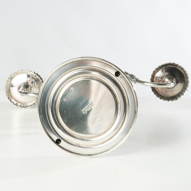 1920s Pair of Friedman Silver Co. Three Arm Silverplate Candelabras For Sale - Image 11 of 11