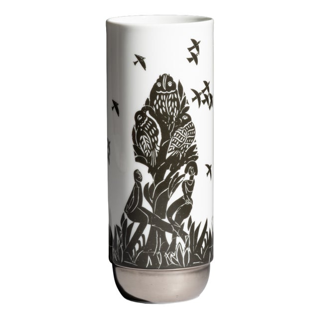 Duo Pastorale Vase by Ambrogio Pozzi and Hap Grieshaber for Rosenthal, 1970s For Sale