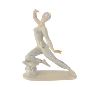 Porcelain Dancer Figurine from Hollohaza, 1960s