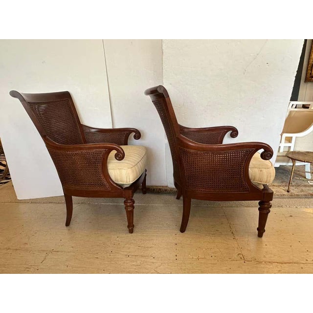 Mark Hampton Double Caned Hickory Chair Regency Style Chairs by Mark Hampton For Sale - Image 4 of 9