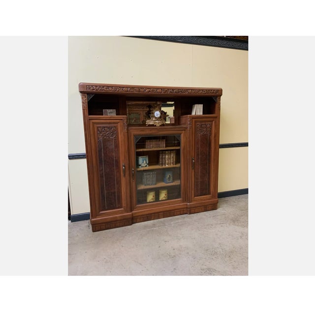 Vintage Bookcase inn Walnut, 1920s For Sale - Image 6 of 12