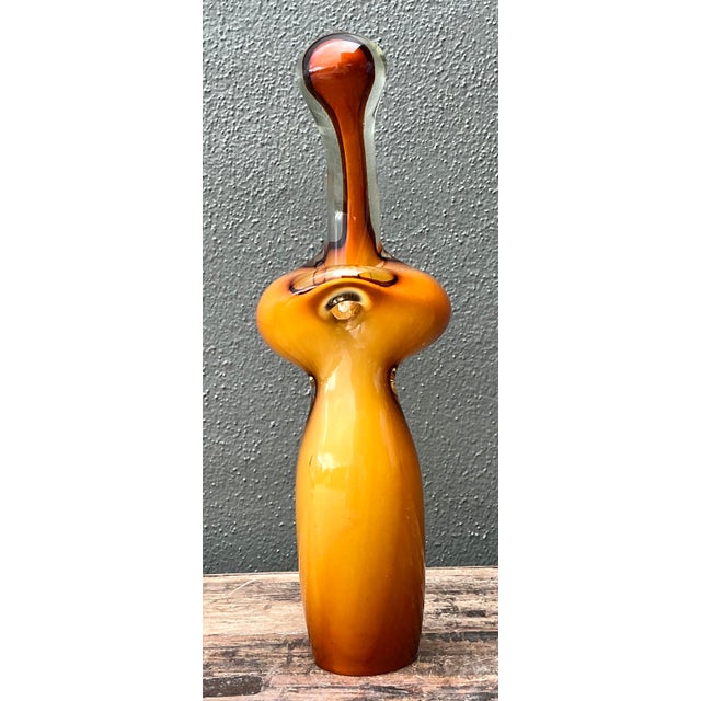 Mid-Century Modern Vintage Italian Murano Glass Abstract Sculpture For Sale - Image 3 of 12
