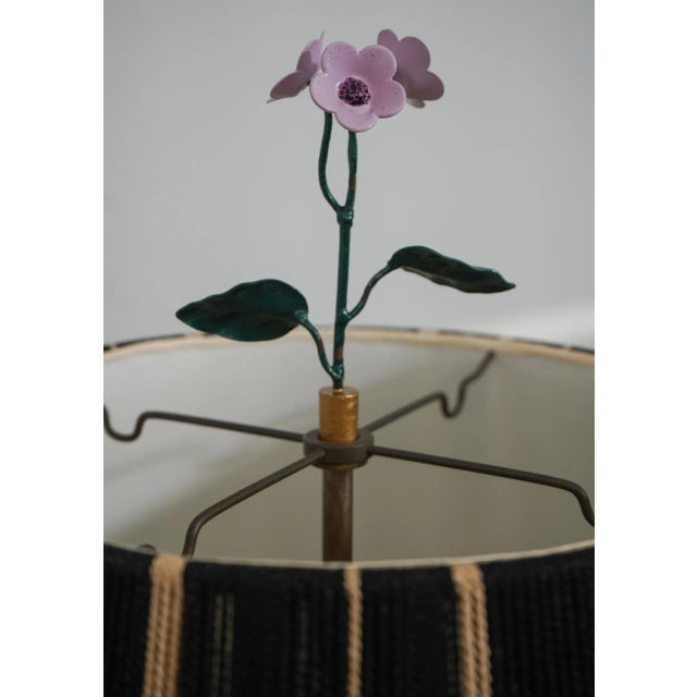 Decorator Toleware Floral Base Lamp Table For Sale - Image 12 of 12