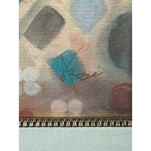 Contemporary 1980s Dreamers Melody by Arbe Berberyan, Painting on Paper, Signed Original, Framed For Sale - Image 3 of 8