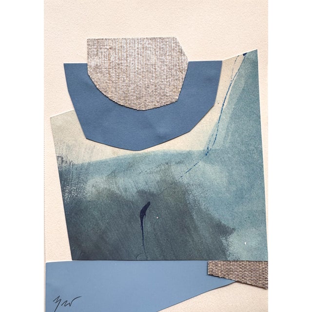 "Im Blue" is an original mixed media collage on paper by Zac Woodiel. This is one of six pieces in the "Im Blue" series....