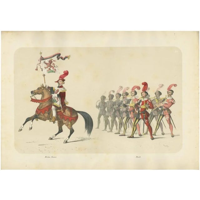 H. Jenny, Marten Banner Carrier and Swiss Military Musicians in Festive Procession, 1855, Print For Sale - Image 10 of 10