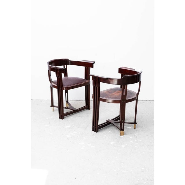 Antique Art Nouveau Armchairs by Anton Pospischil Jr., 1900, Set of 2 For Sale - Image 4 of 18