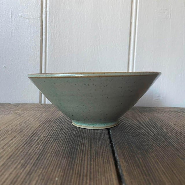 Vintage Japanese Inspired Studio Pottery Bowl with Swirl Glaze Decoration, 1970s For Sale - Image 4 of 8