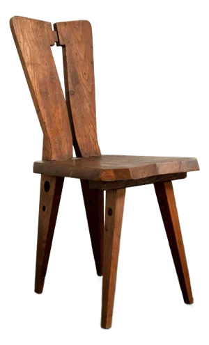 1960s Side Chair in the Style of Christain Durupt and Charlotte Perriand