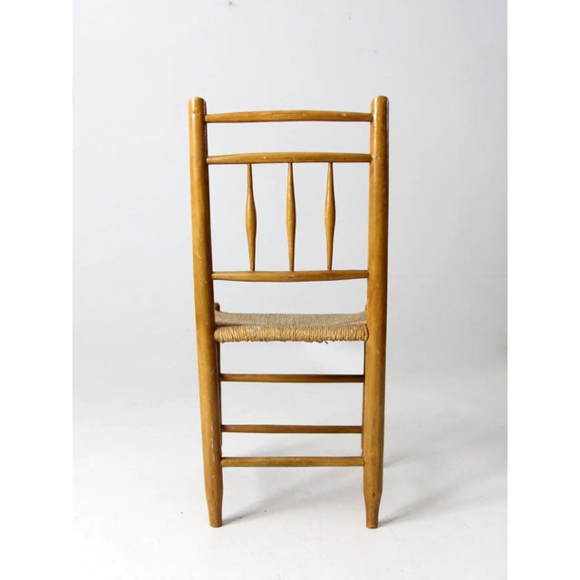 Vintage Folk Art Painted Rush Seat Chair Chairish