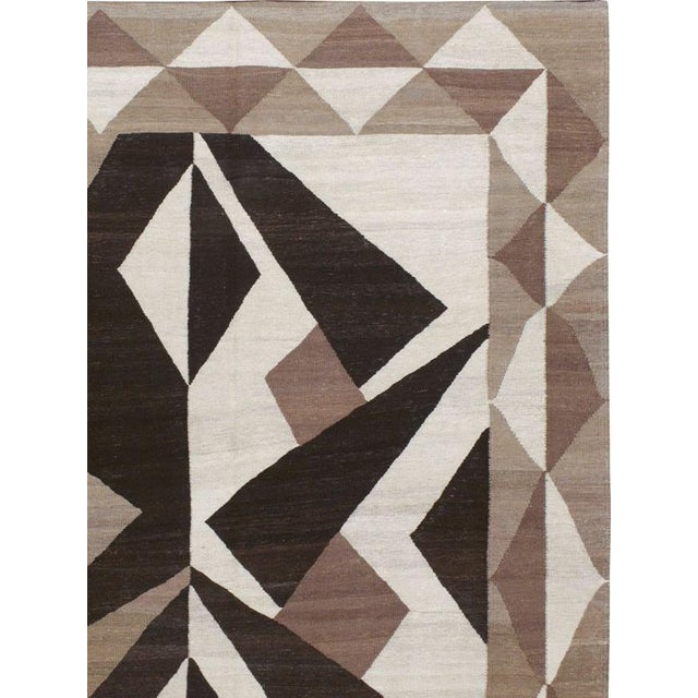Vintage Large Abstract Turkish Kilim - 11'9" x 15'3" For Sale - Image 4 of 5