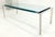 Solid Stainless Steel Base 3/4" Thick Glass Rectangle Coffee Table Mid Century For Sale - Image 6 of 10