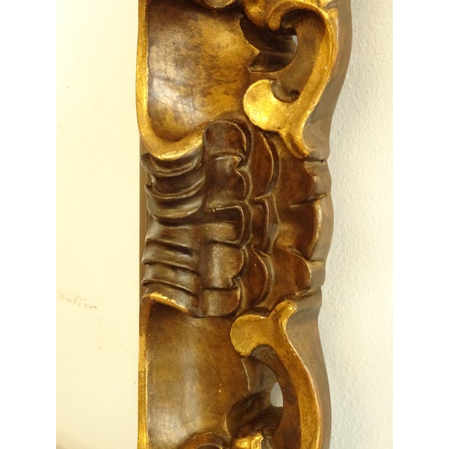 Gold Hand Carved, Gilt, Solid Wood Picture Frame Circa 1900 From Belgium For Sale - Image 8 of 18