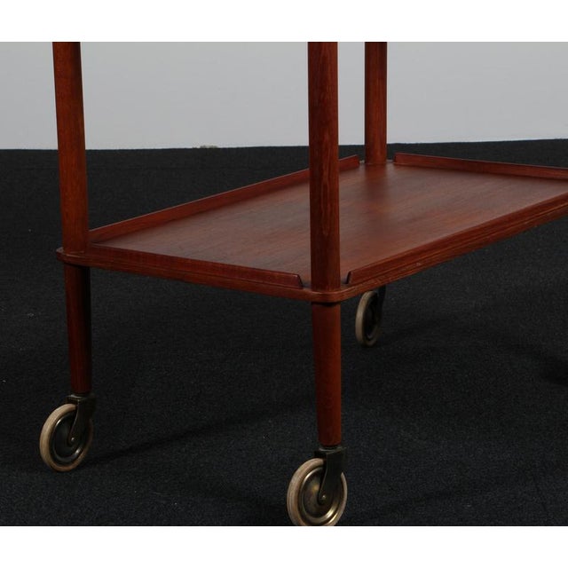 1960s Bar Cart in Teak and Brass from Søborg Møbler, 1960s For Sale - Image 5 of 7