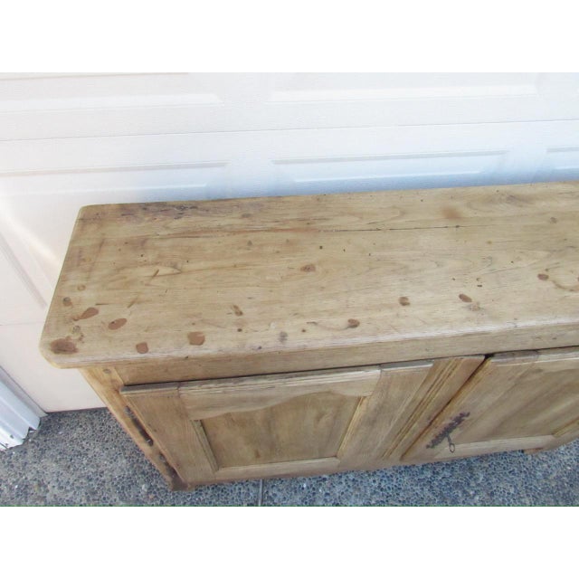 Tan Antique French Weathered Oak Buffet For Sale - Image 8 of 17