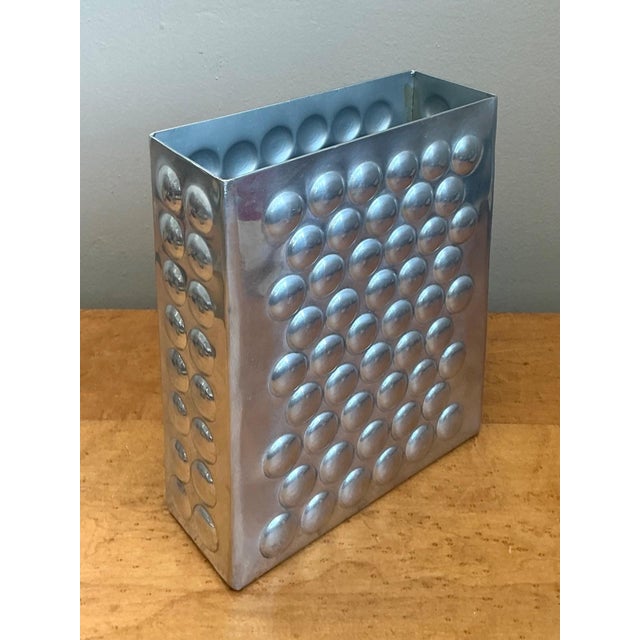 Vintage Modernist Aluminum Vase For Sale - Image 17 of 18