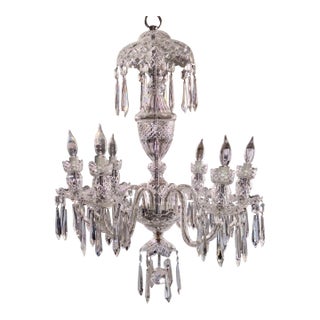 Vintage Waterford Avoca 6 Arm Crystal Chandelier For Sale