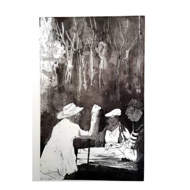 Jean Jansem - Original Etching 1974 For Sale