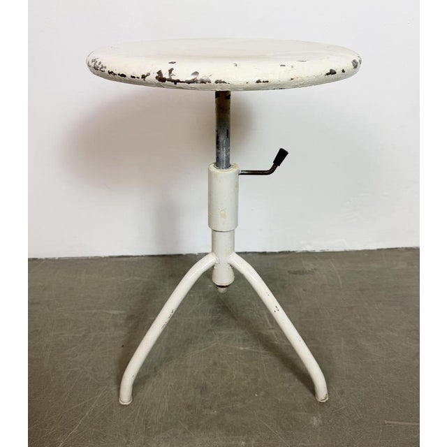 Industrial Iron Height Adjustable Stool, 1960s For Sale - Image 14 of 16
