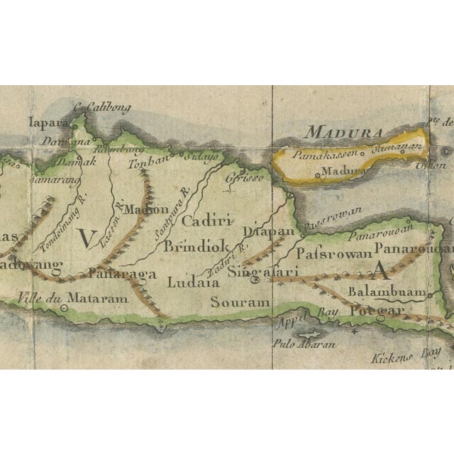 French Map of Java and Bali with Borneo Coast For Sale - Image 5 of 10