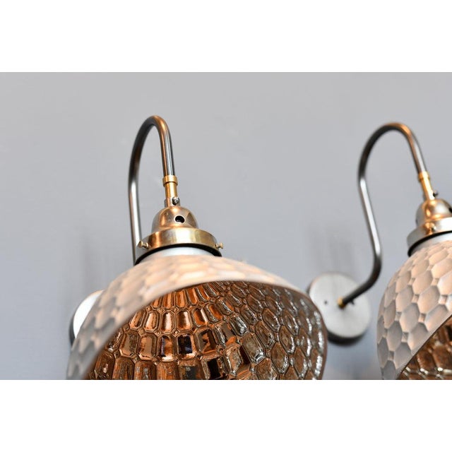 Cream Mercury Glass Wall Lights, 1920s, Set of 2 For Sale - Image 8 of 12