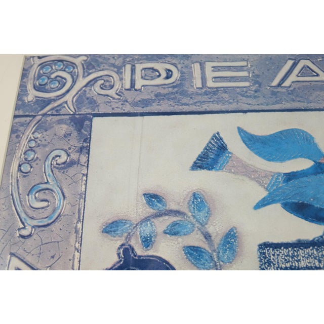 "Whispers of Peace" - Mid 20th Century Double Piece Very Large Print of Original Mixed Media Painting, Signed, Framed For Sale - Image 6 of 7