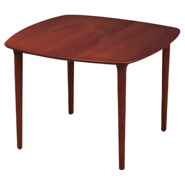 Mid-Century Danish Solid Teak Side Table, 1960s For Sale