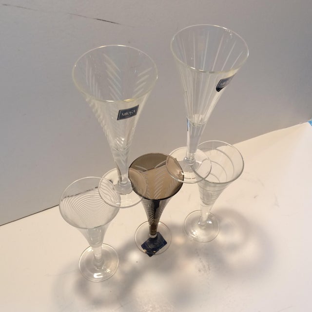 Mikasa Etched Crystal Assorted Cordial Glasses Set of 5 Chairish