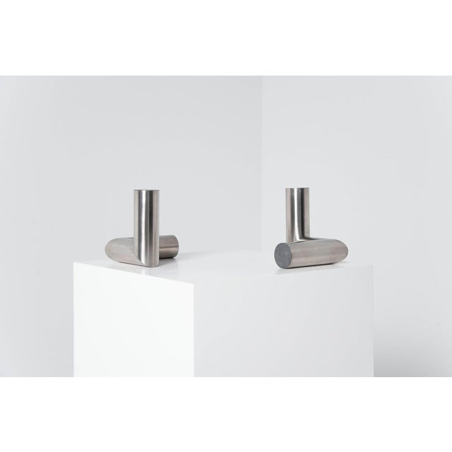 1970s Two Tubes Abstract Sculptures by Rudolf Wolf, 1975, Set of 2 For Sale - Image 5 of 11