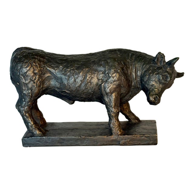 Mid 20th Century Brutalist/Impressionist Bull Sculpture For Sale