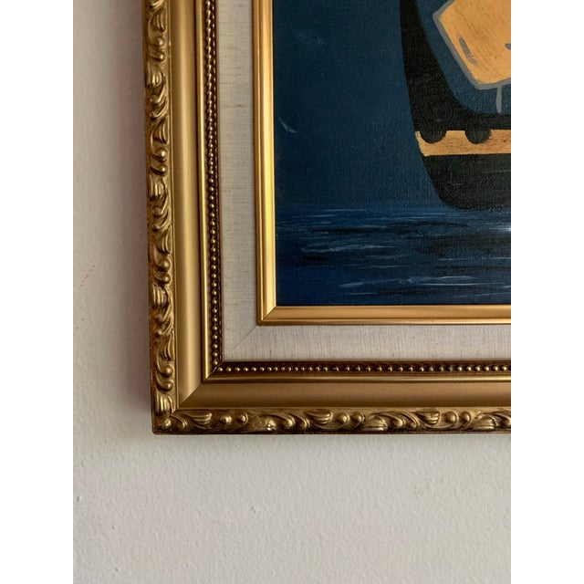 Contemporary Impressionist Style Seascape Painting on Canvas, Framed For Sale - Image 4 of 8