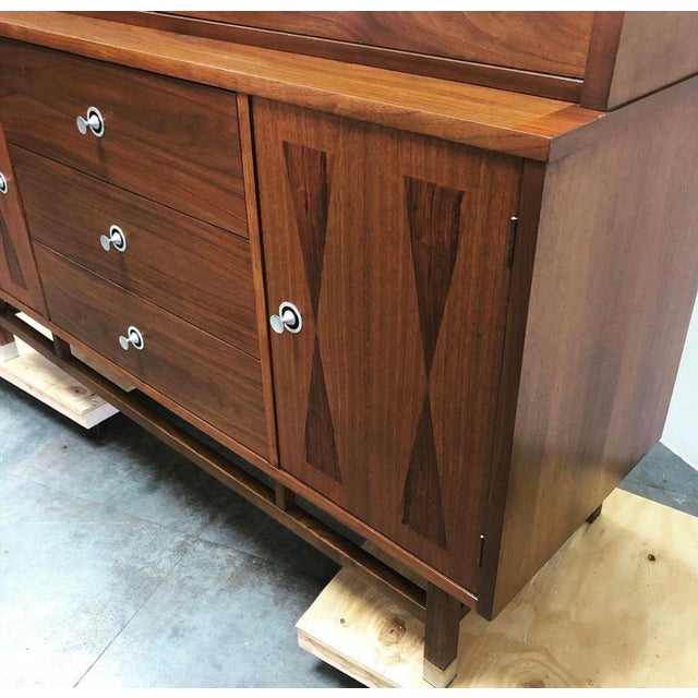 MidCentury Stanley Rosewood and Walnut Hutch Circa 1960s Chairish