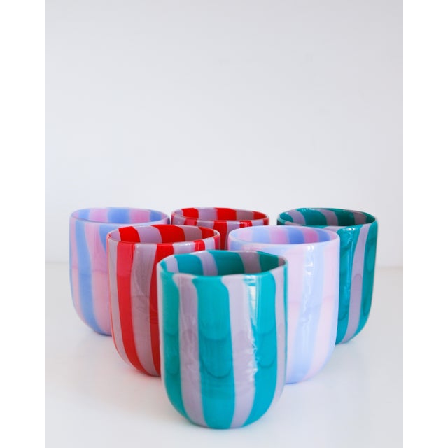 Murano Glasses by Mariana Iskra for Ribes Studio, Set of 6 For Sale - Image 6 of 15