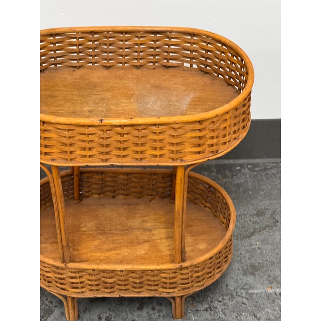 Rattan Accent Table, Mid 20th Century For Sale - Image 10 of 12